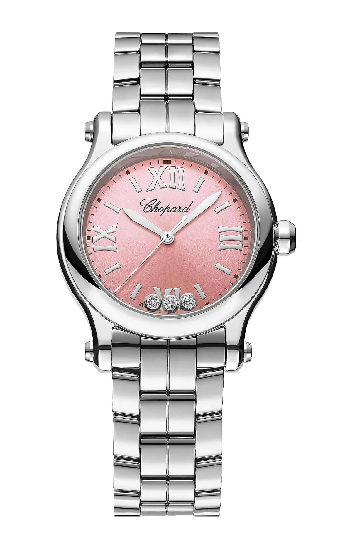 Happy Sport 30 Mm, Lucent Steel™, Diamanti