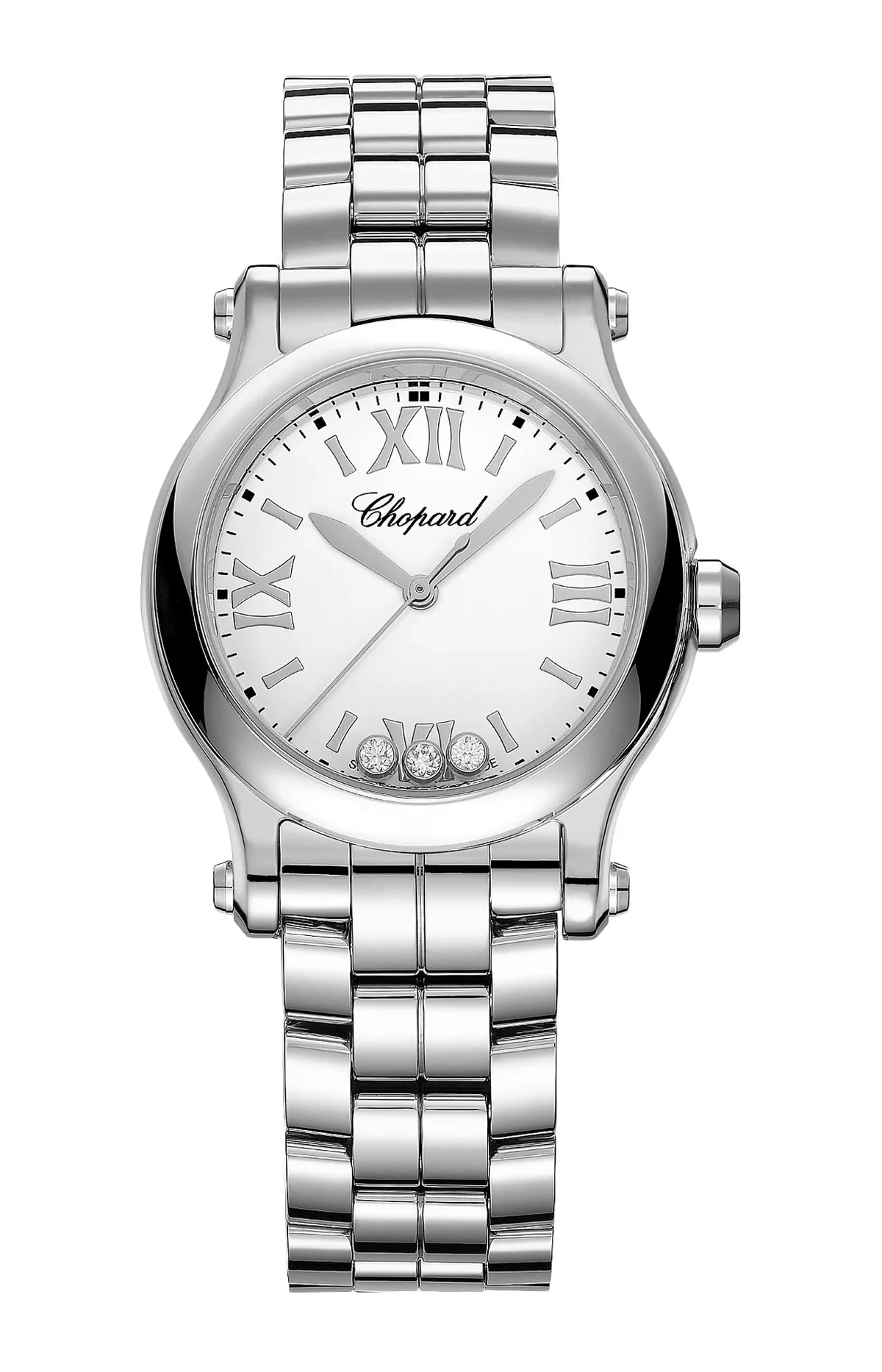 Happy Sport 30 Mm, Quarzo, Lucent Steel™, Diamanti