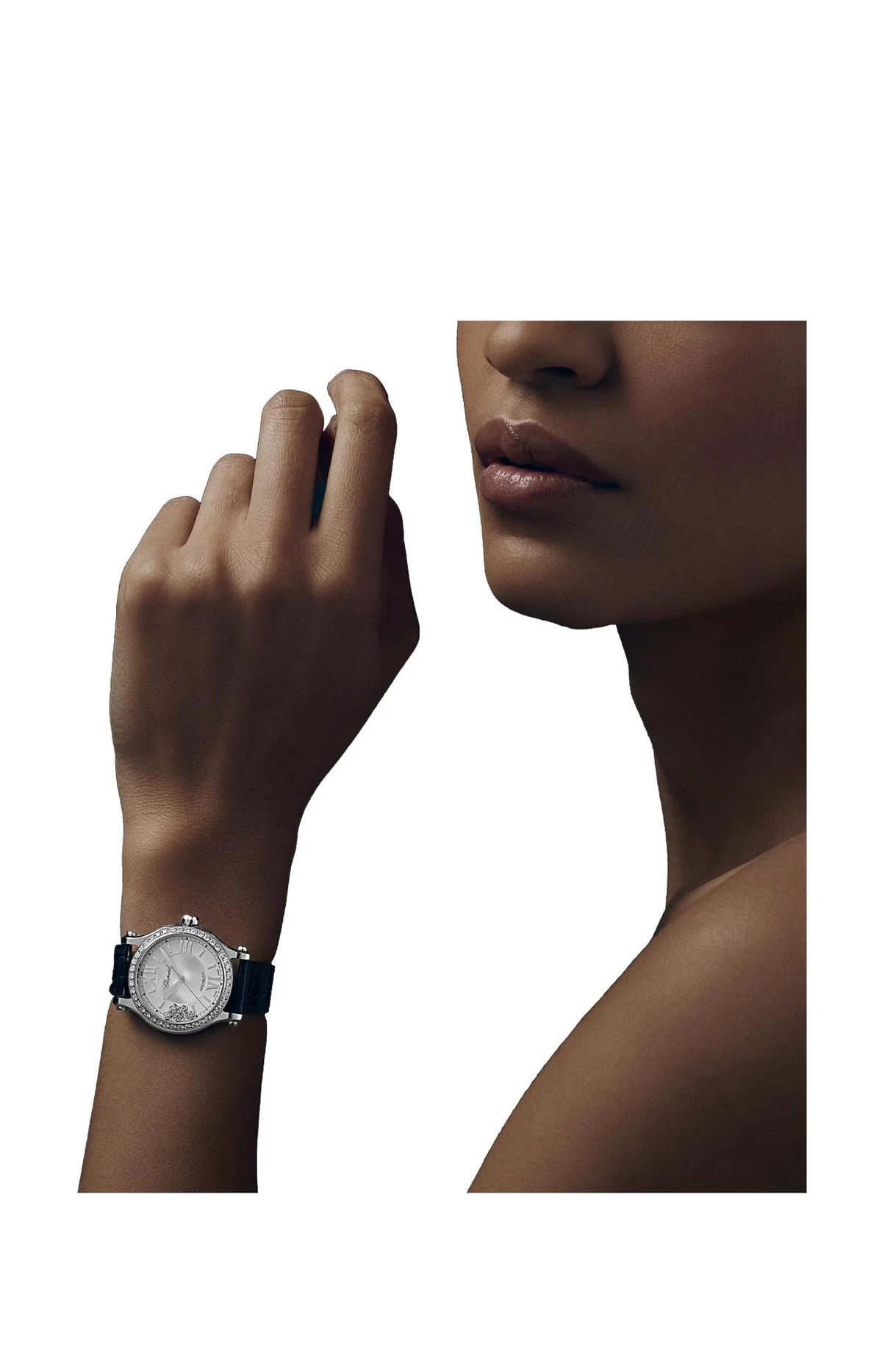 Happy Sport 33 Mm, Automatico, Lucent Steel™, Diamanti 5