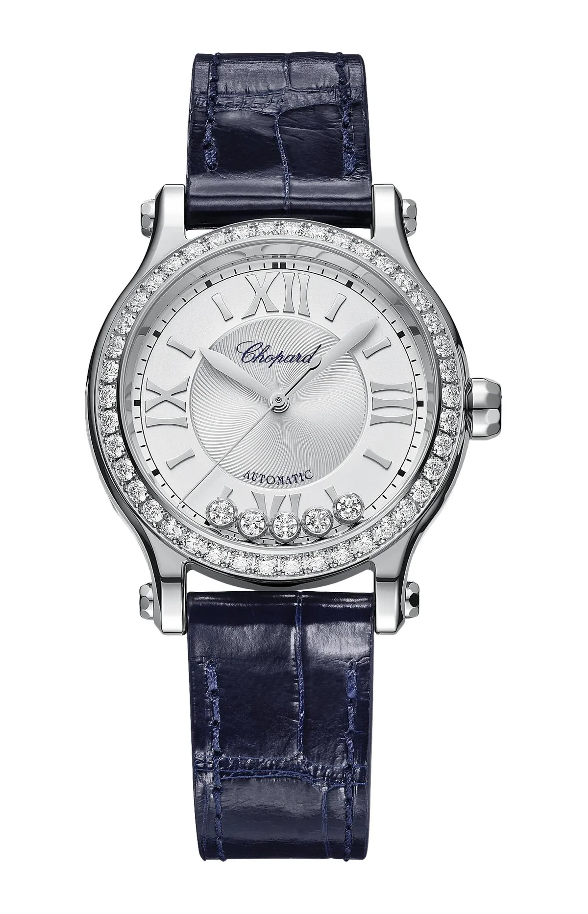 Happy Sport 33 Mm, Automatico, Lucent Steel™, Diamanti