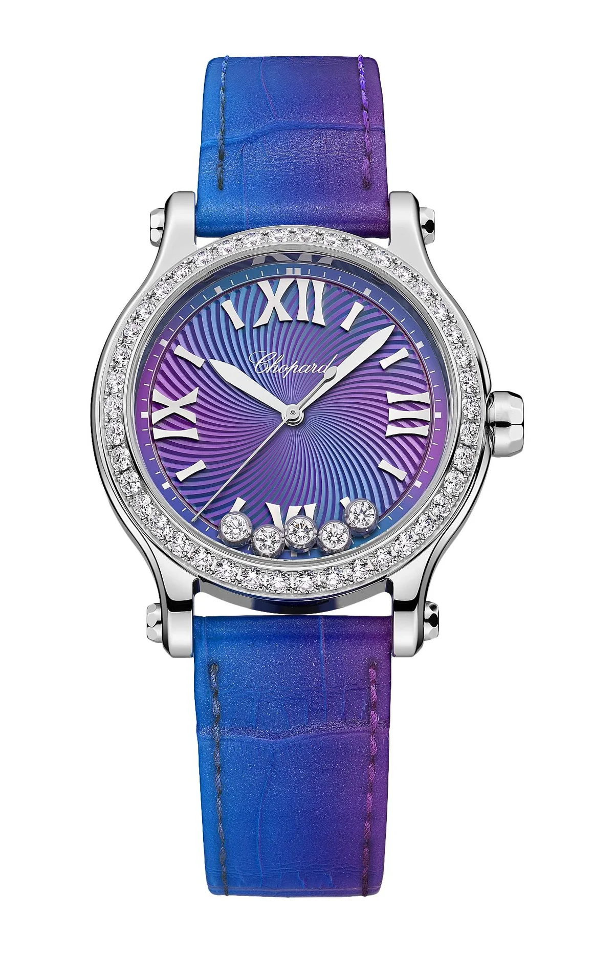 Happy Sport 33 Mm, Automatico, Lucent Steel™, Diamanti