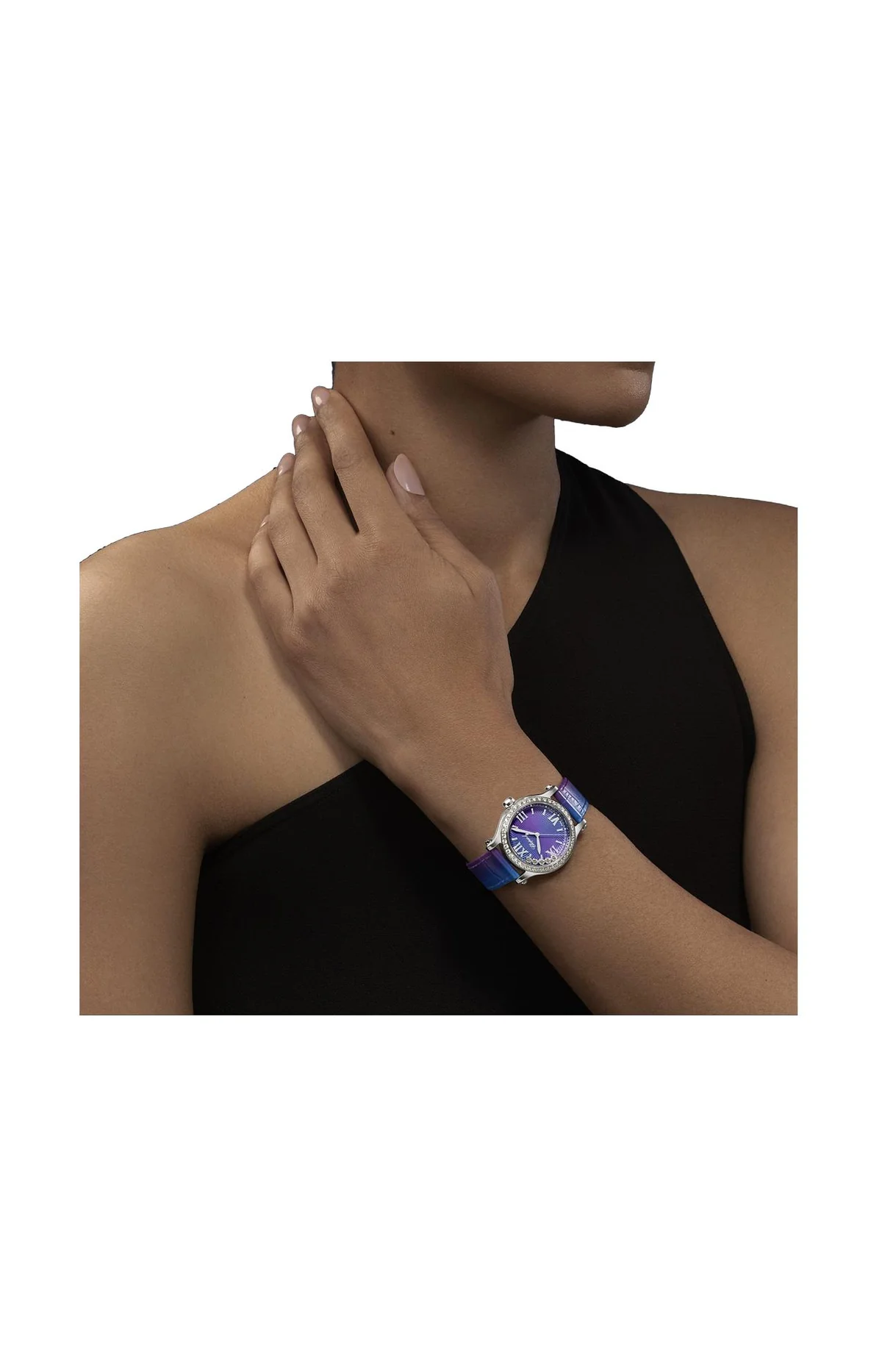 Happy Sport 33 Mm, Automatico, Lucent Steel™, Diamanti 5