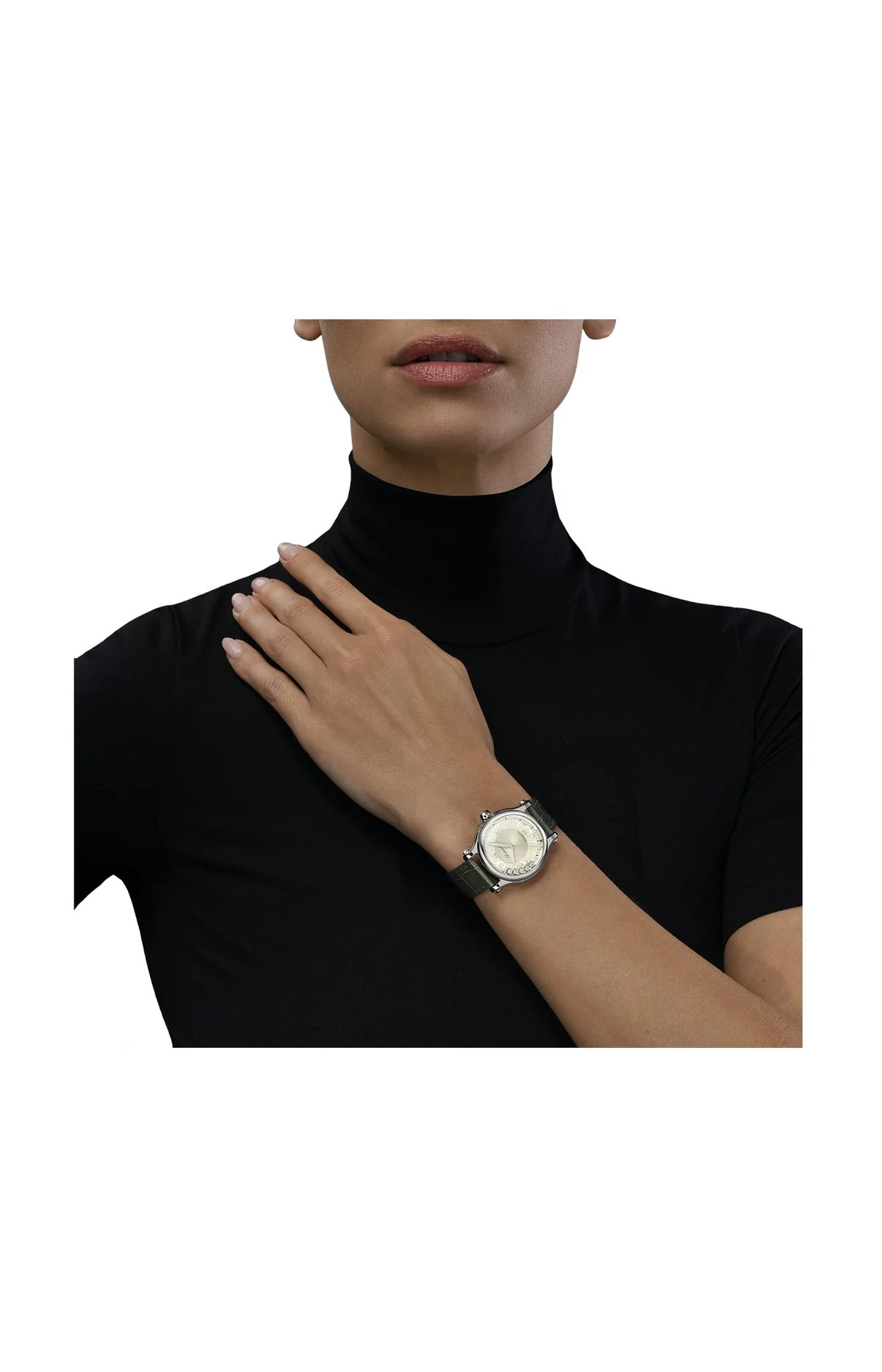Happy Sport 33 Mm, Automatico, Lucent Steel™, Diamanti 5