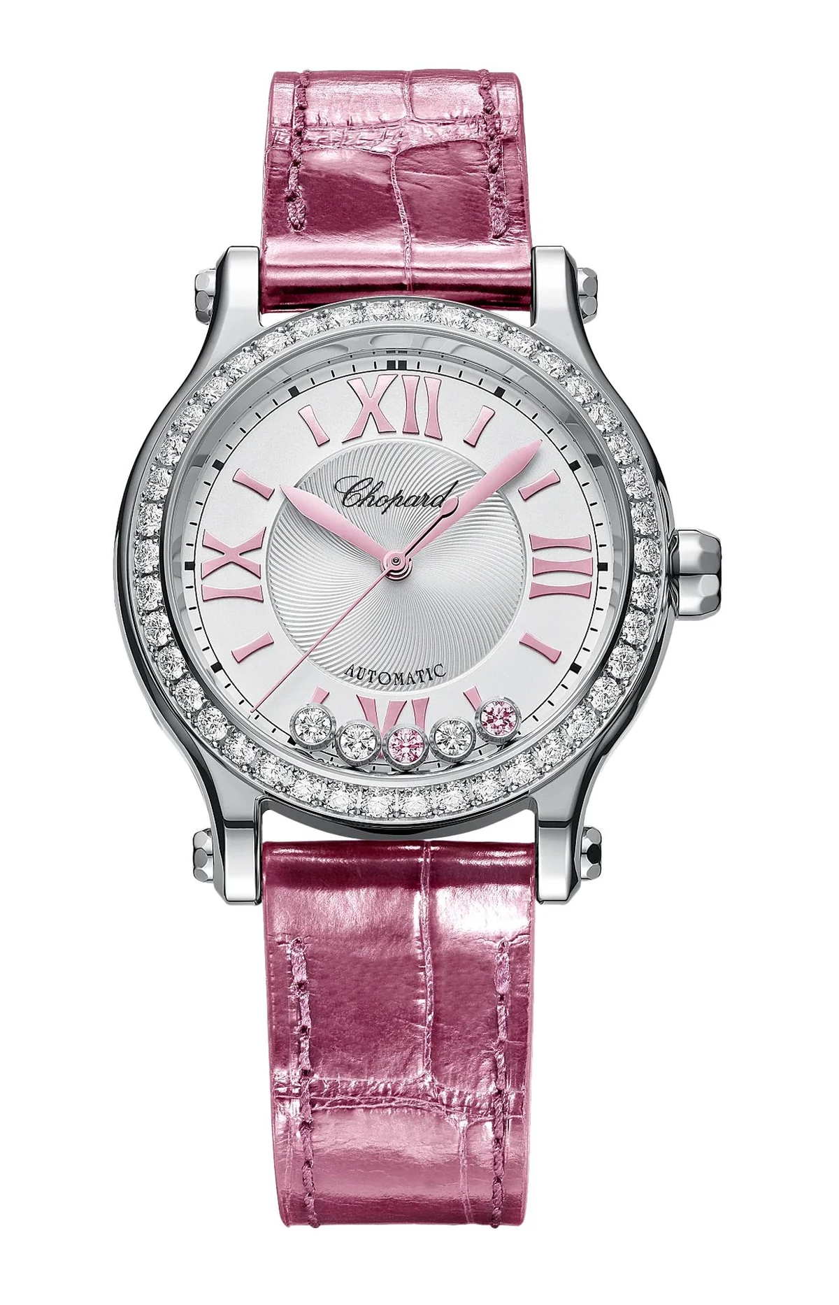 Happy Sport 33 Mm, Automatico, Lucent Steel™, Diamanti, Tormaline - Limited Edition