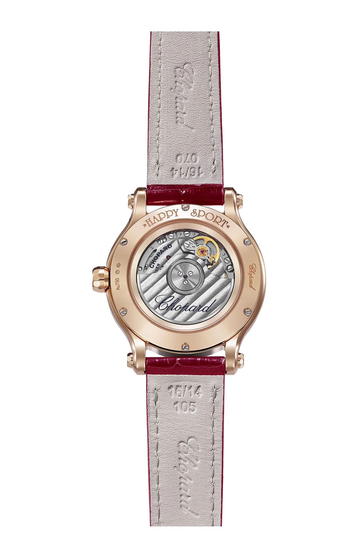 Happy Sport 33 Mm, Automatico, Oro Etico Rosa, Diamanti, Rubini 2