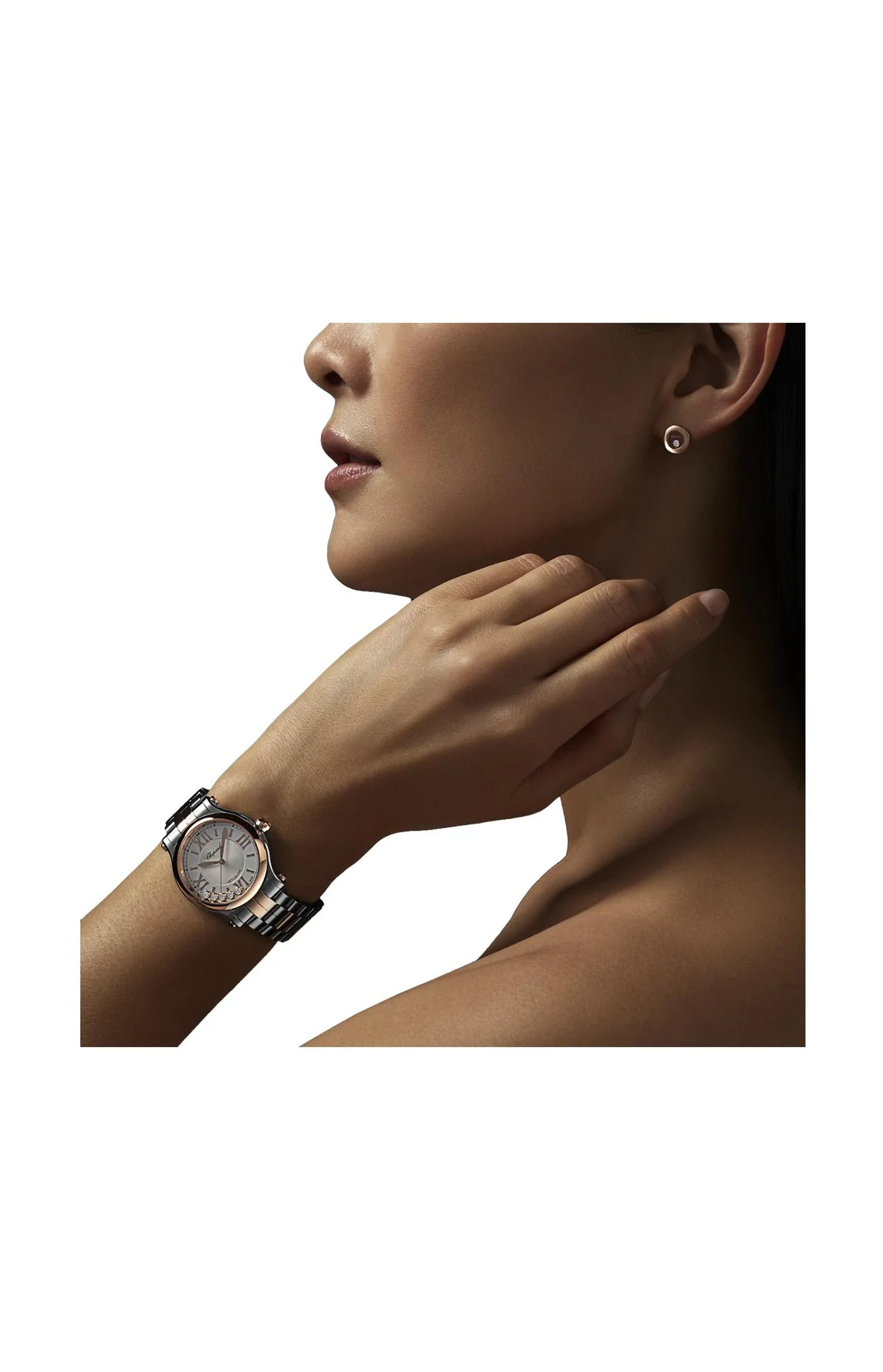 Happy Sport 33 Mm, Automatico, Oro Rosa Etico, Lucent Steel™, Diamanti 5