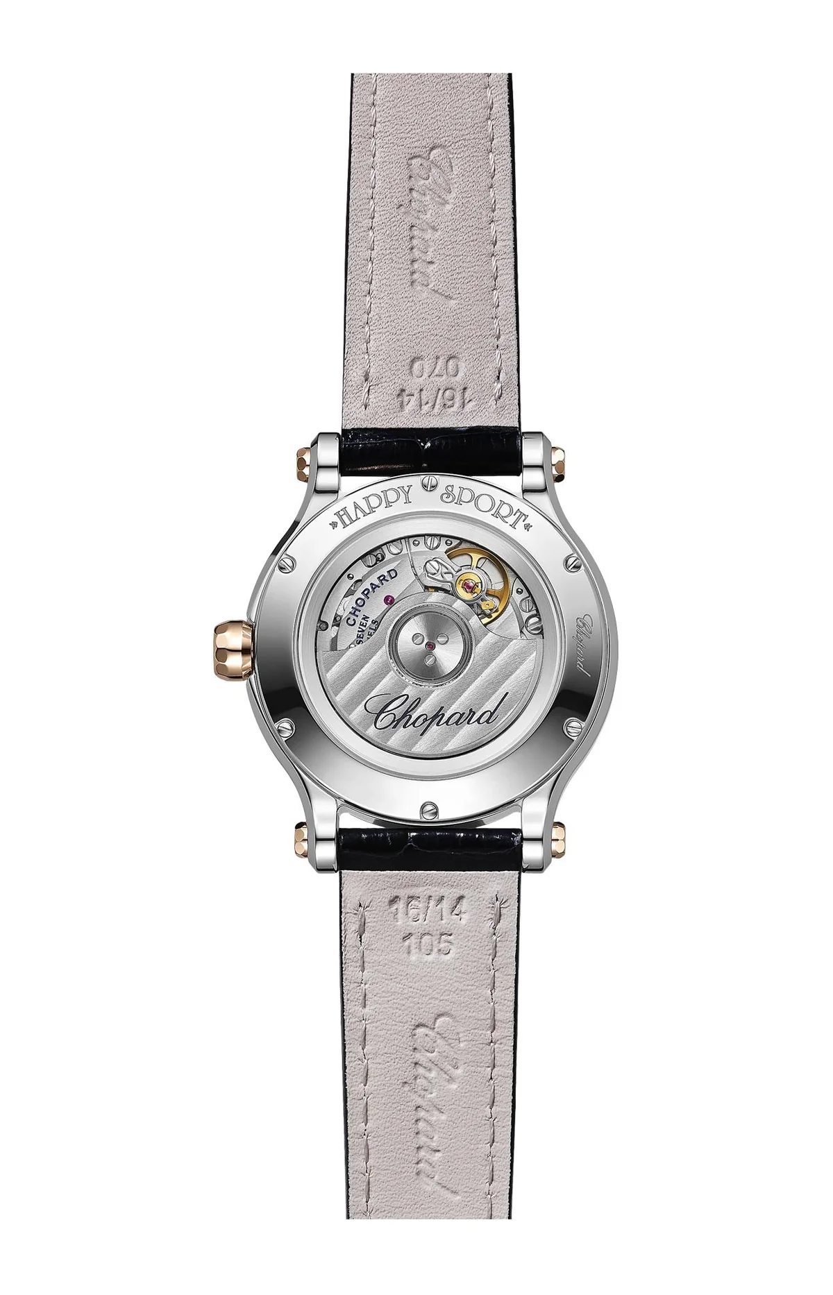 Happy Sport 33 Mm, Automatico, Oro Rosa Etico, Lucent Steel™, Diamanti 2