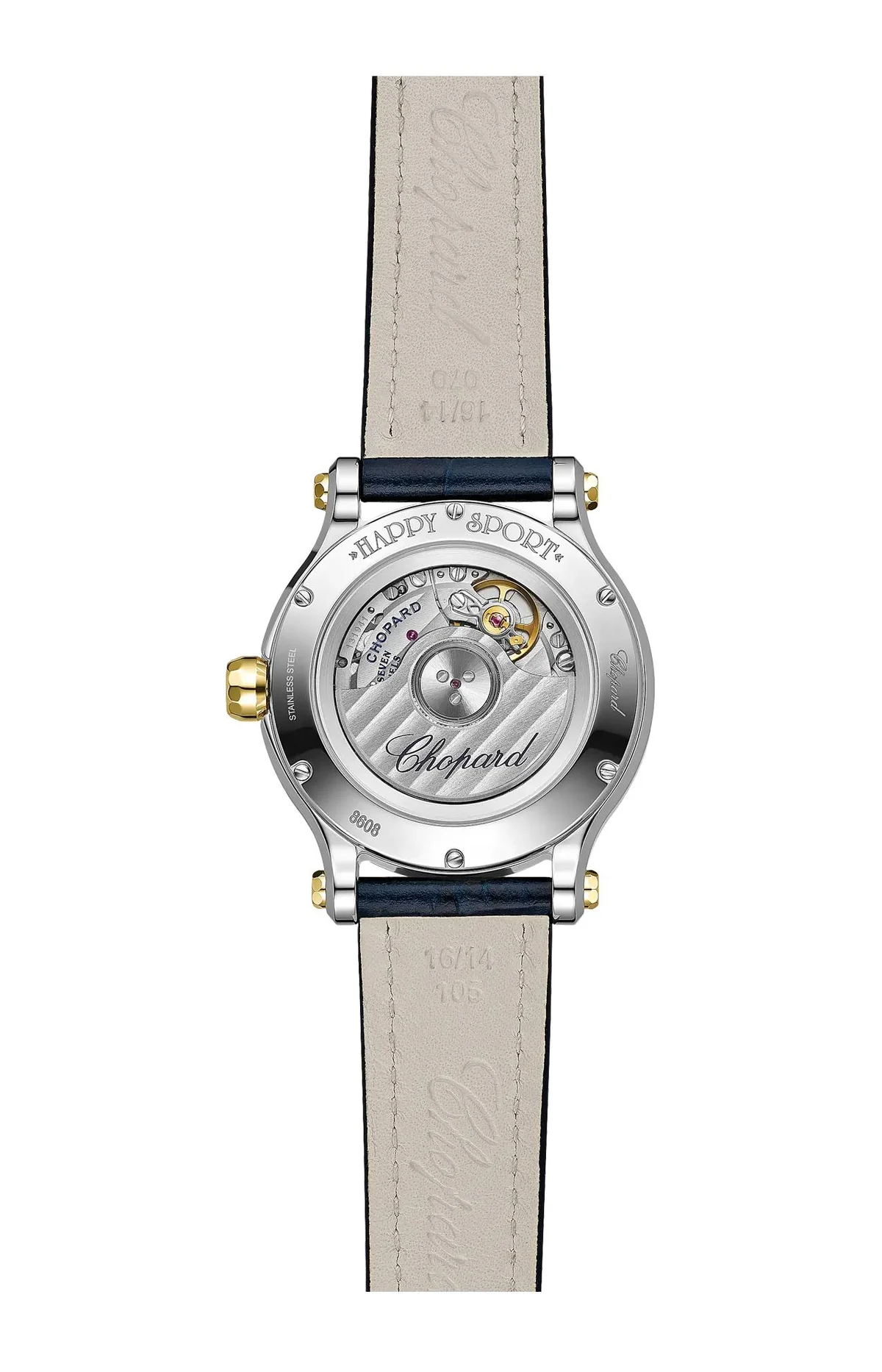 Happy Sport 33 Mm, Oro Giallo Etico, Lucent Steel™, Diamanti 2