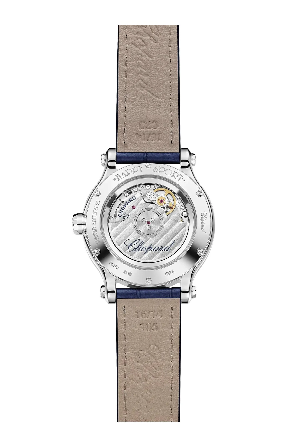 Happy Sport 33M, Automatico, Oro Bianco Etico, Diamanti 2