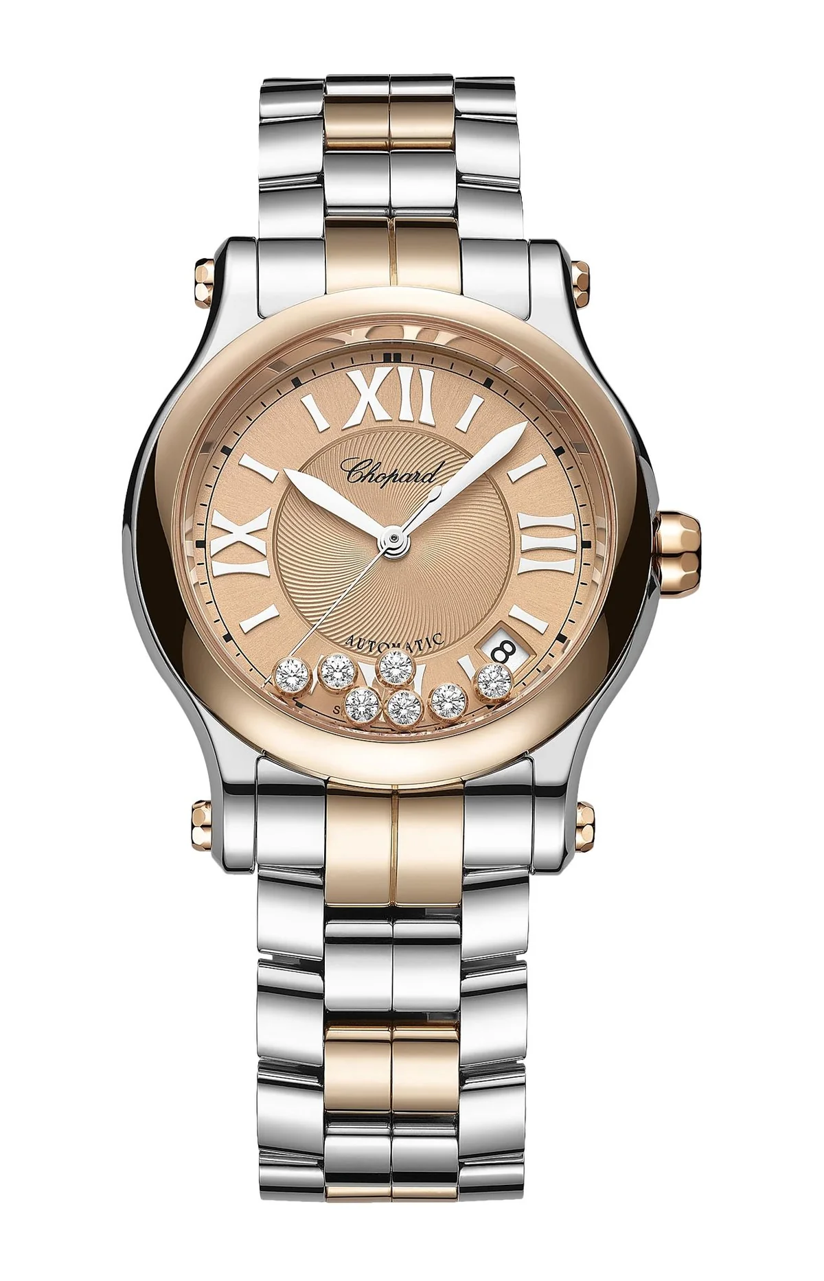 Happy Sport 36 Mm, Automatico, Oro Rosa Etico, Lucent Steel™, Diamanti