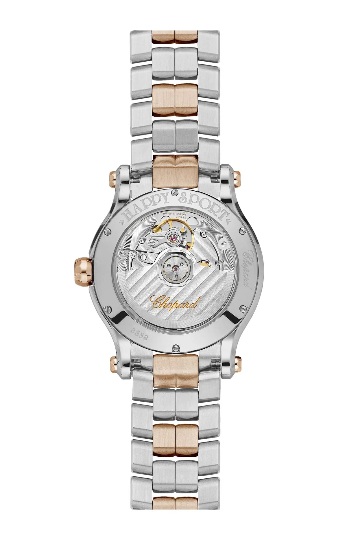 Happy Sport 36 Mm, Automatico, Oro Rosa Etico, Lucent Steel™, Diamanti 2