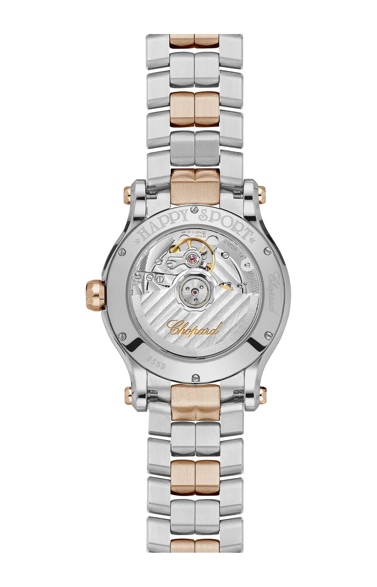 Happy Sport 36 Mm, Automatico, Oro Rosa Etico, Lucent Steel™, Diamanti 2