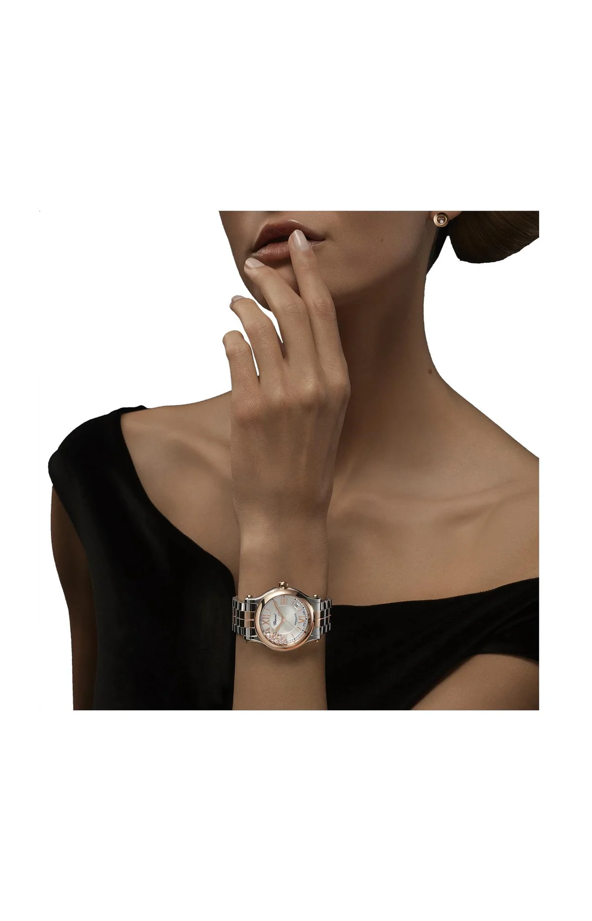 Happy Sport 36 Mm, Automatico, Oro Rosa Etico, Lucent Steel™, Diamanti 6