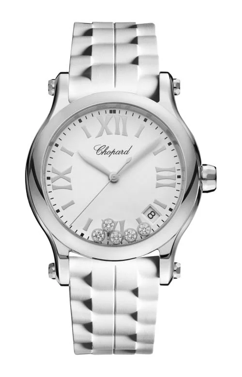 Happy Sport 36 Mm, Quarzo, Acciaio Inox, Diamanti