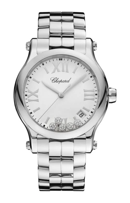 Happy Sport 36 Mm, Quarzo, Acciaio Inox, Diamanti