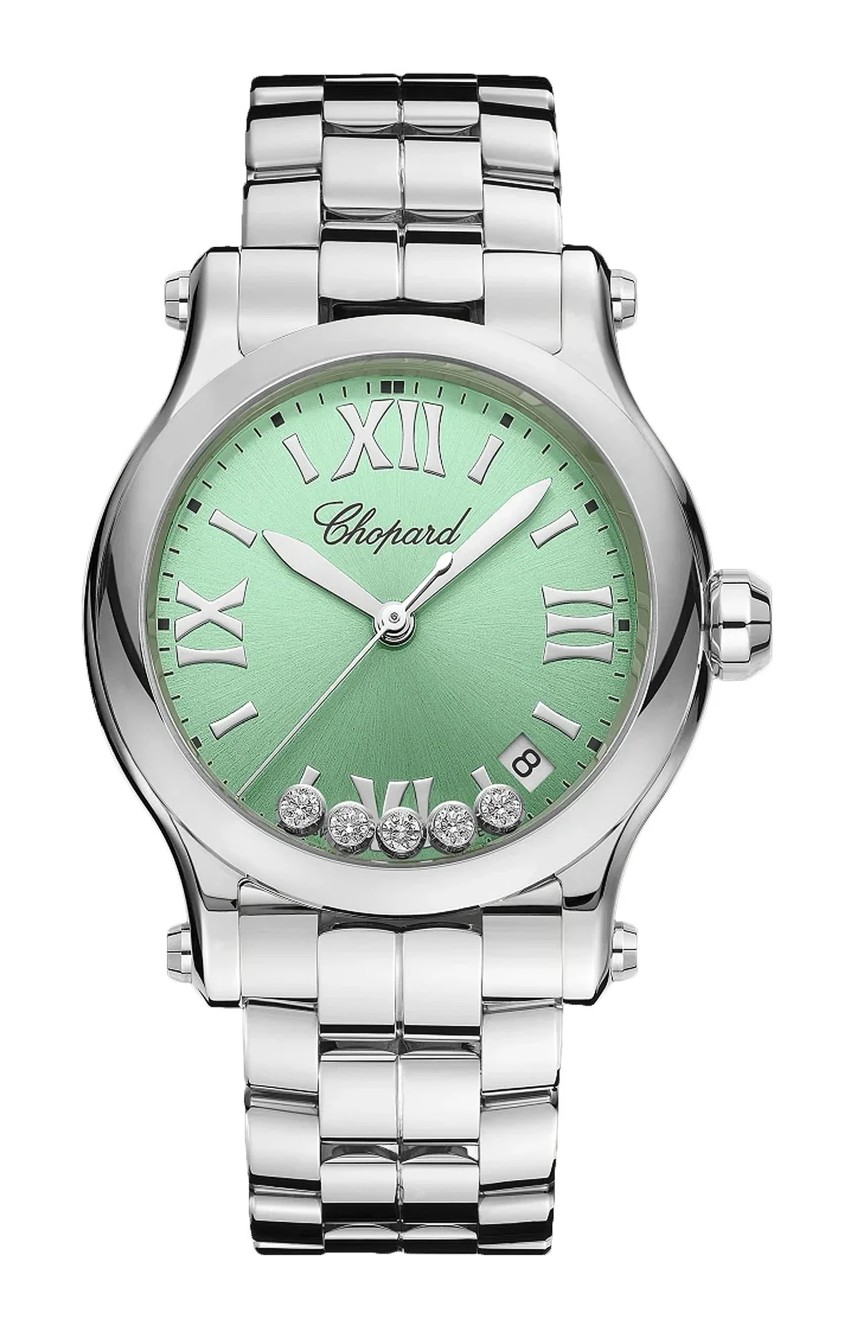 Happy Sport 36 Mm, Quarzo, Lucent Steel™, Diamanti