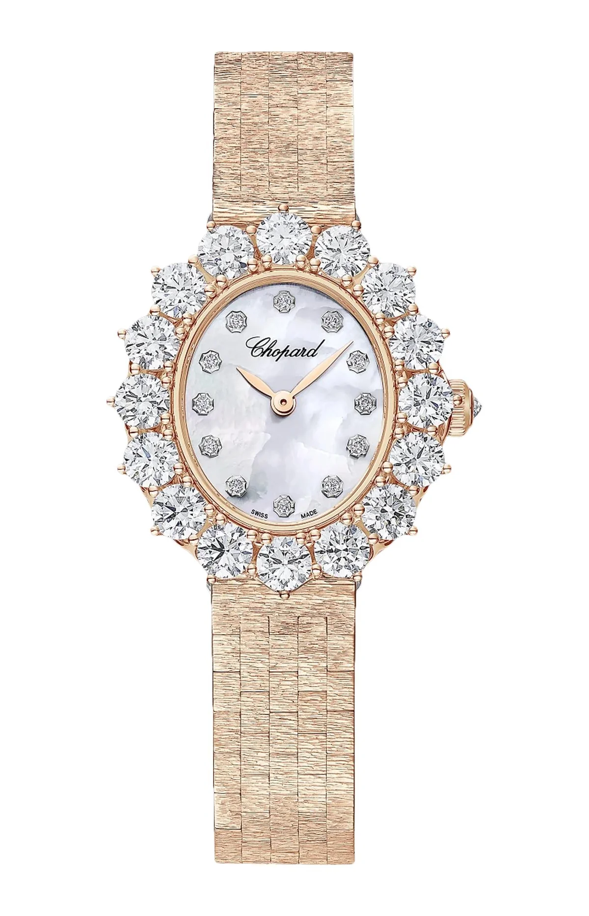 L'Heure Du Diamant 30 X 27 Mm, Manuale, Oro Etico Rosa, Diamanti 1