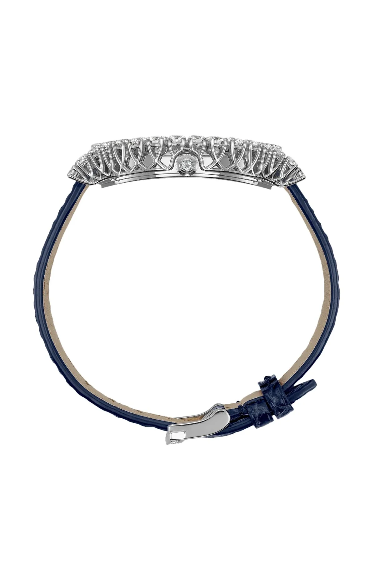 L'Heure Du Diamant Oval 40 X 34 Mm, Manuale, Oro Etico Bianco, Diamanti 3