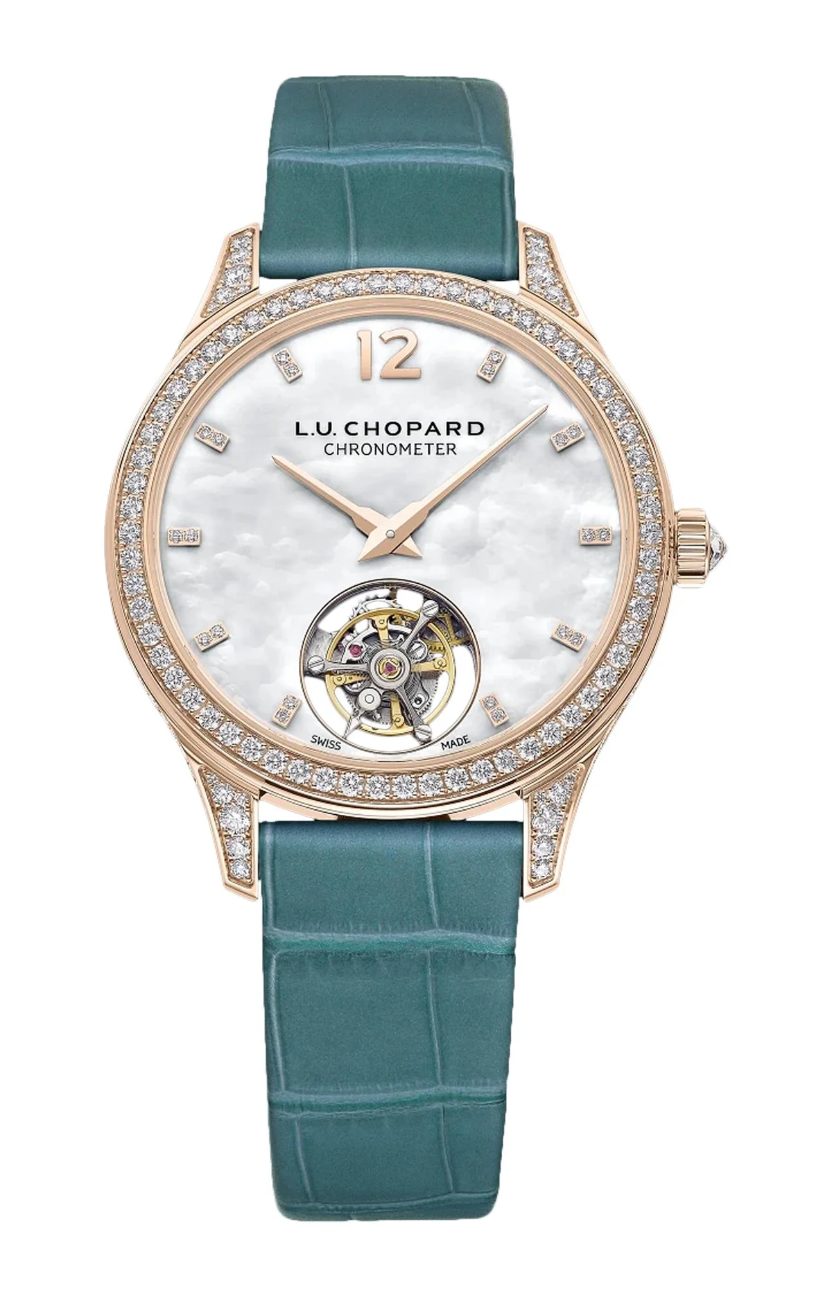 L.U.C Flying T Twin 35 Mm, Automatico, Oro Rosa Etico, Diamanti - Limited Edition