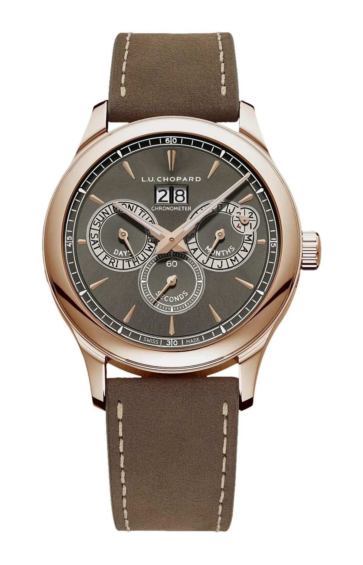 L.U.C Perpetual Twin 43 Mm, Automatico, Oro Rosa Etico