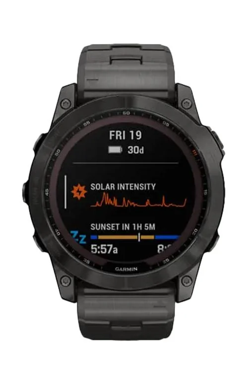 Fēnix® 7X - Sapphire Solar Edition Titanium Carbon Grey Dlc Con Bracciale Vented Titanium Carbon Grey Dlc 2