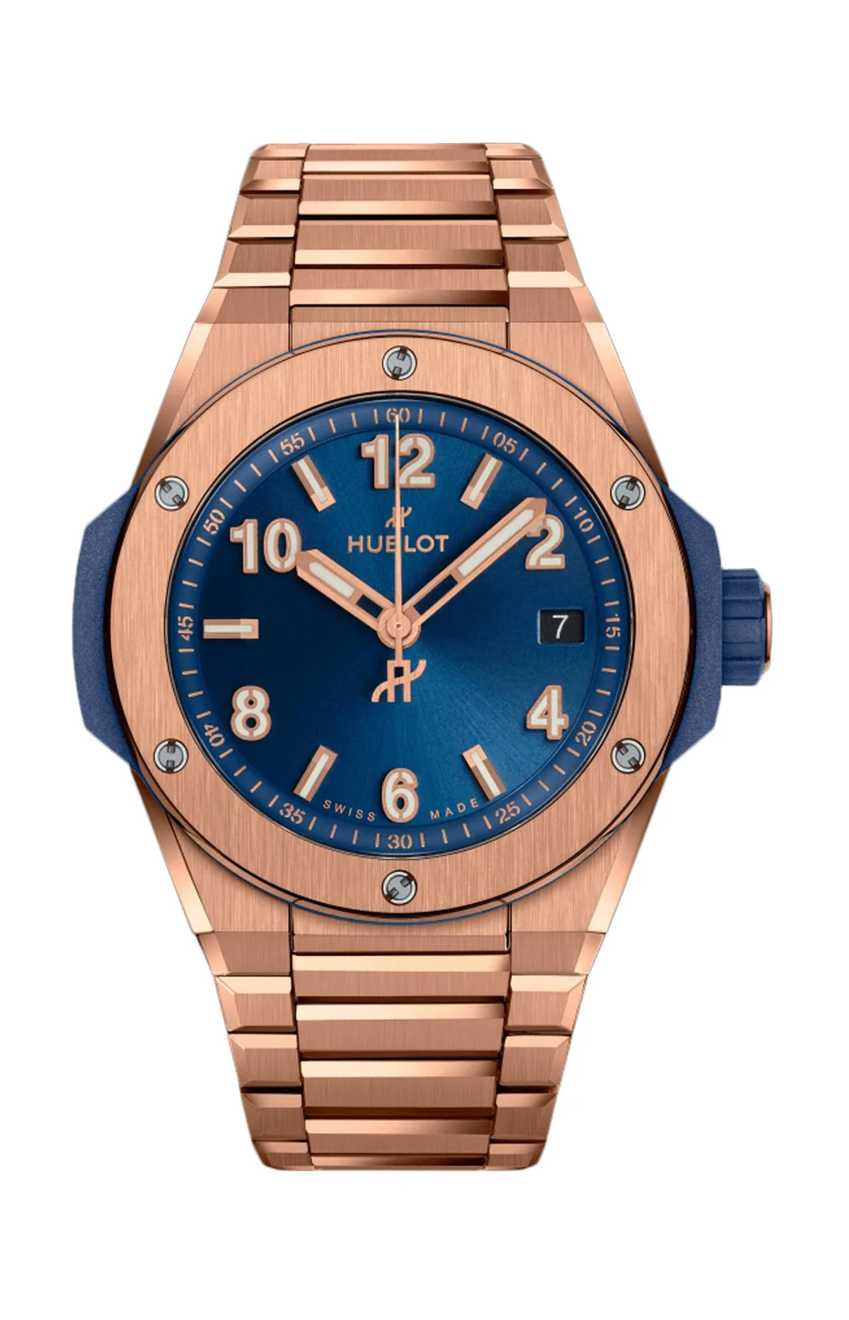 Big Bang Integrated Time Only King Gold Blue 38 Mm