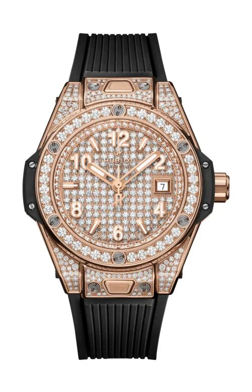 Big Bang One Click King Gold Full Pavé 33 Mm