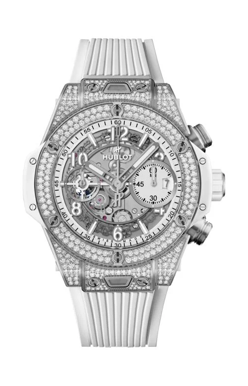 Big Bang Unico Titanium White Pavé 42 Mm