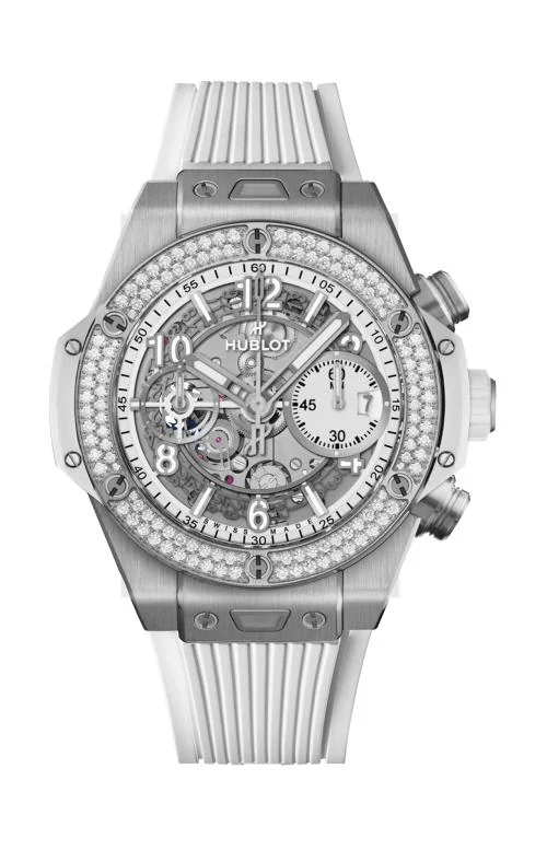 Big Bang Univo Titanium White Diamonds 42 Mm