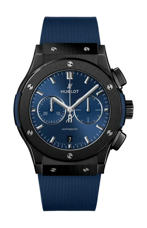 Classic Fusion Ceramic Blue Chronograph 42 Mm