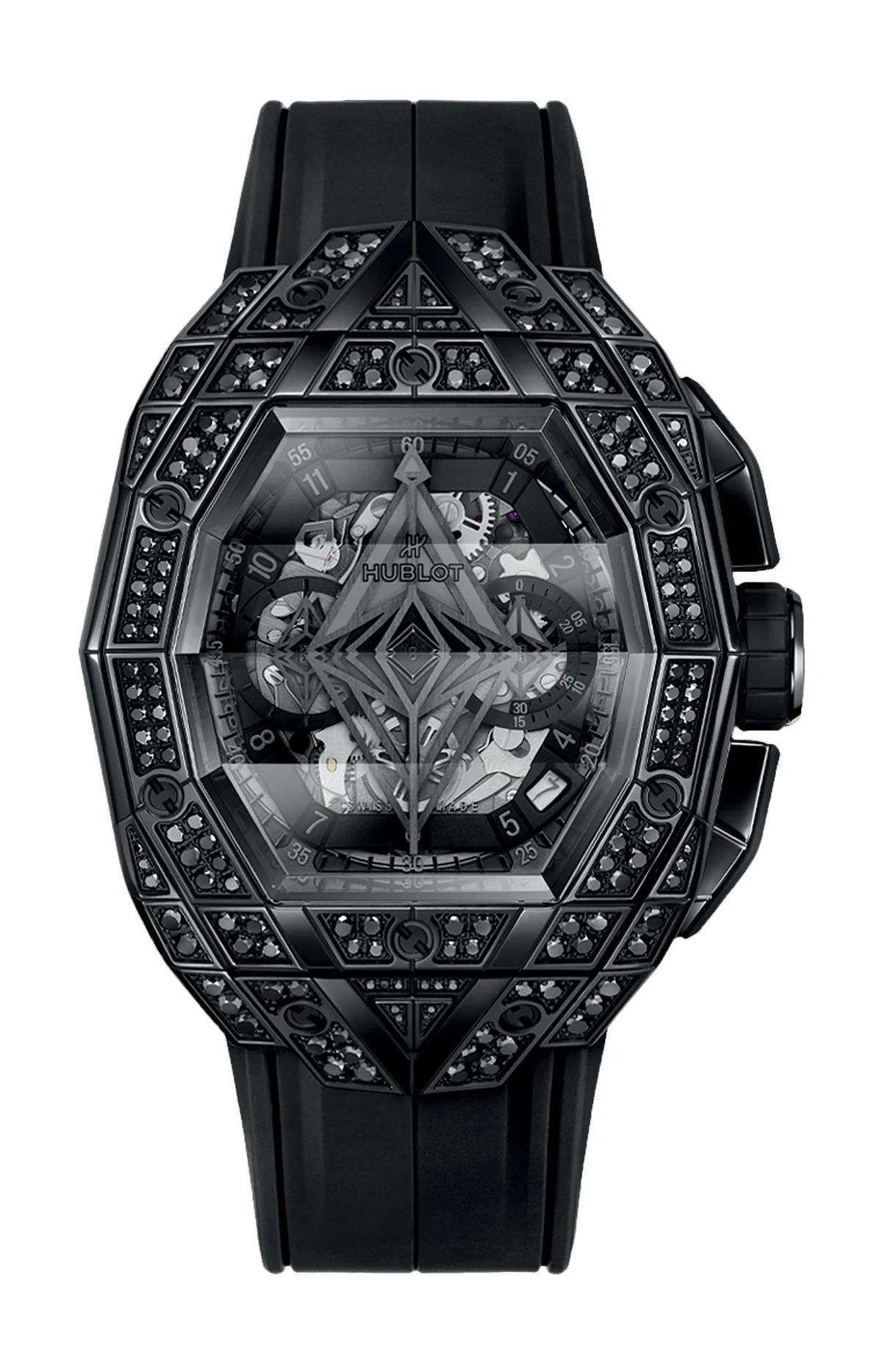 Spirit Of Big Bang Sang Bleu All Black Pavé 42 Mm