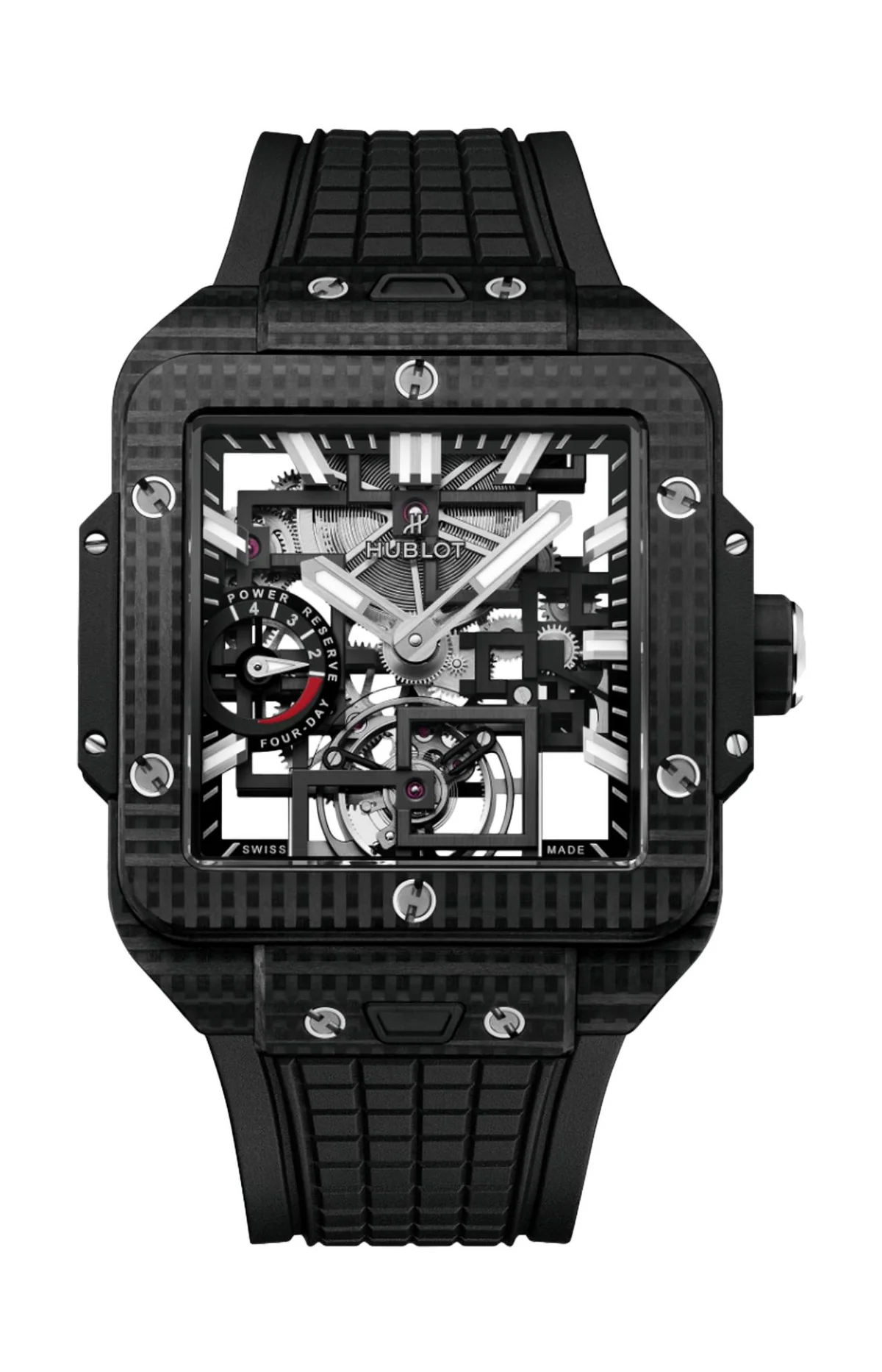 Square Bang Tourbillon 4-Day Power Reserve 3D Carbon 42 Mm