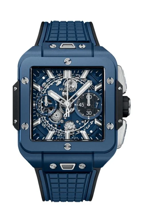 Square Bang Unico Blue Ceramic 42 Mm