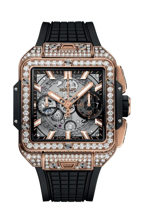 Square Bang Unico King Gold Pavé 42 Mm