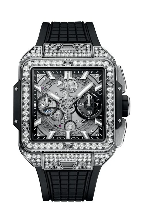 Square Bang Unico Titanium Pavé 42 Mm