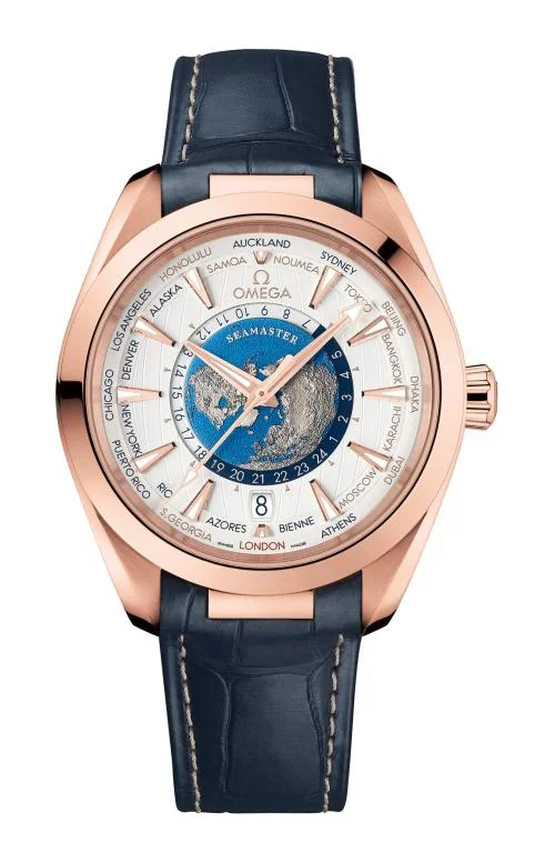 Seamaster Aqua Terra 150M Omega Co-Axial Master Chronometer GMT Worldtimer 43 Mm
