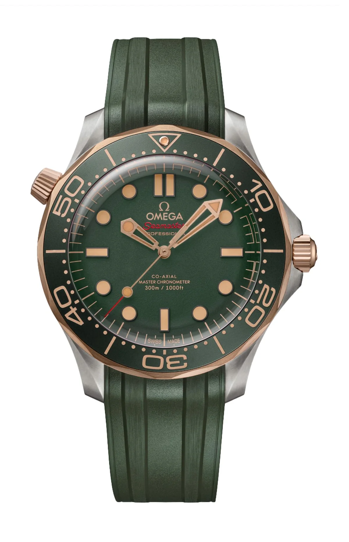 Seamaster Diver 300M 42 Mm, Titanio‑Bronze Gold Su Caucciù