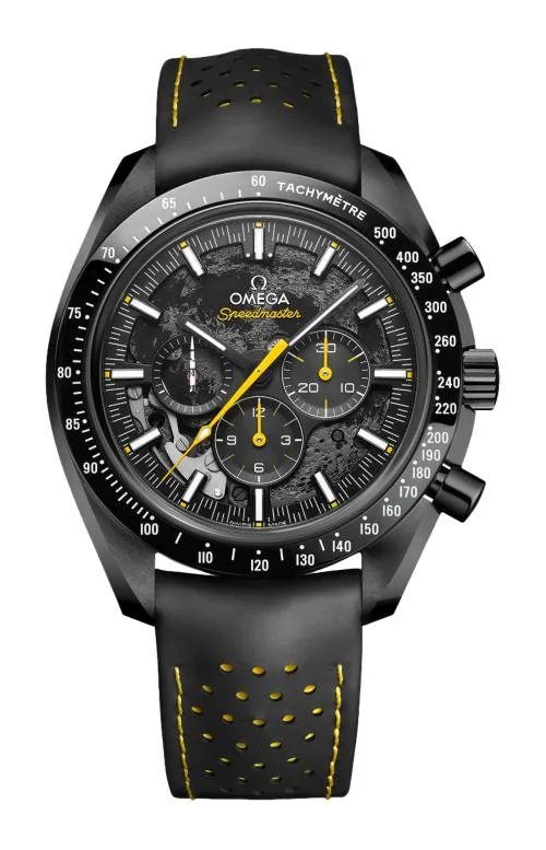 Speedmaster Dark Side Of The Moon 44,25 Mm, Ceramica Nera Su Caucciù