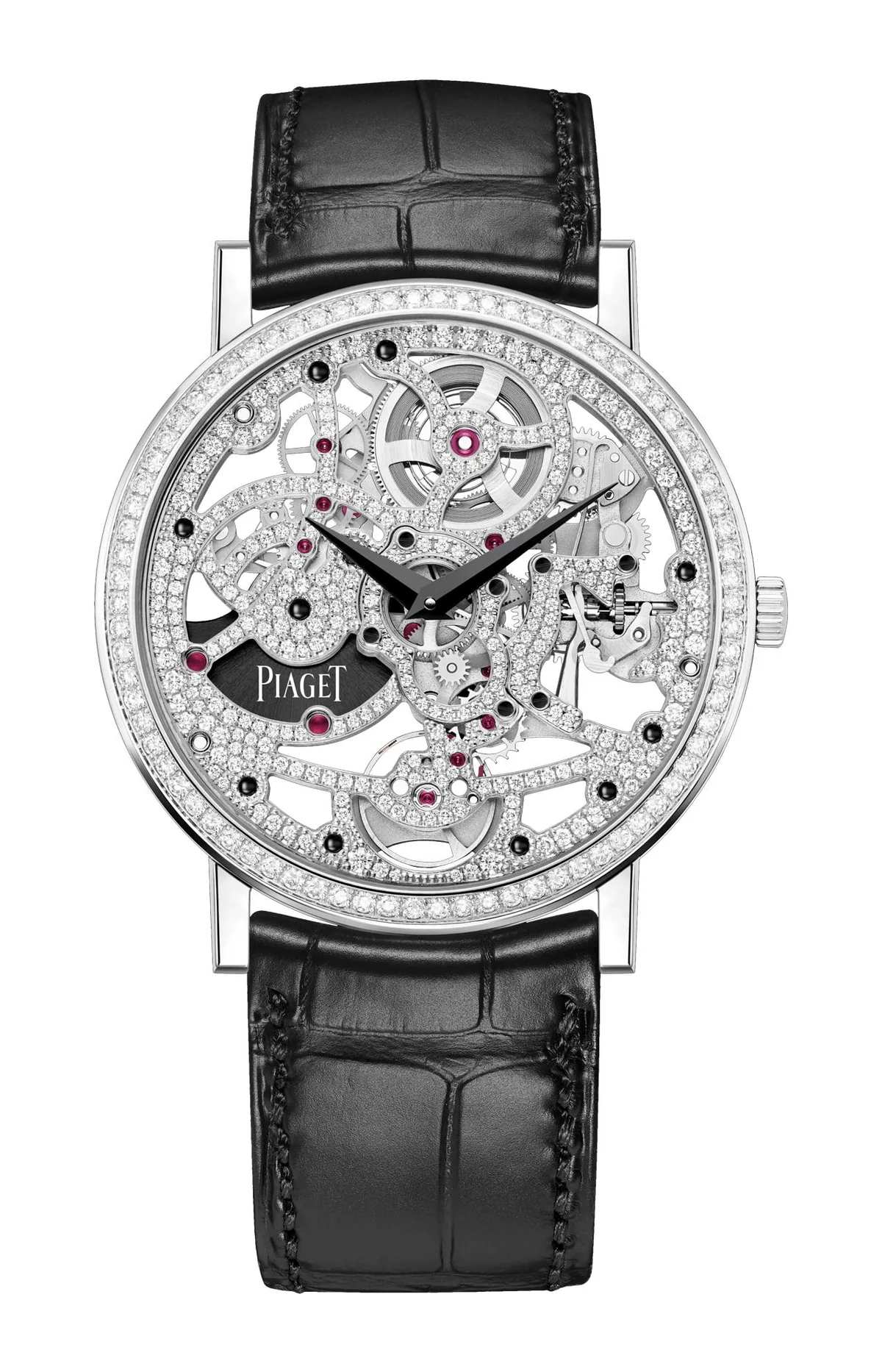 Altiplano Orologio Gioiello Skeleton Automatico Oro Bianco Diamanti Ultra-Thin