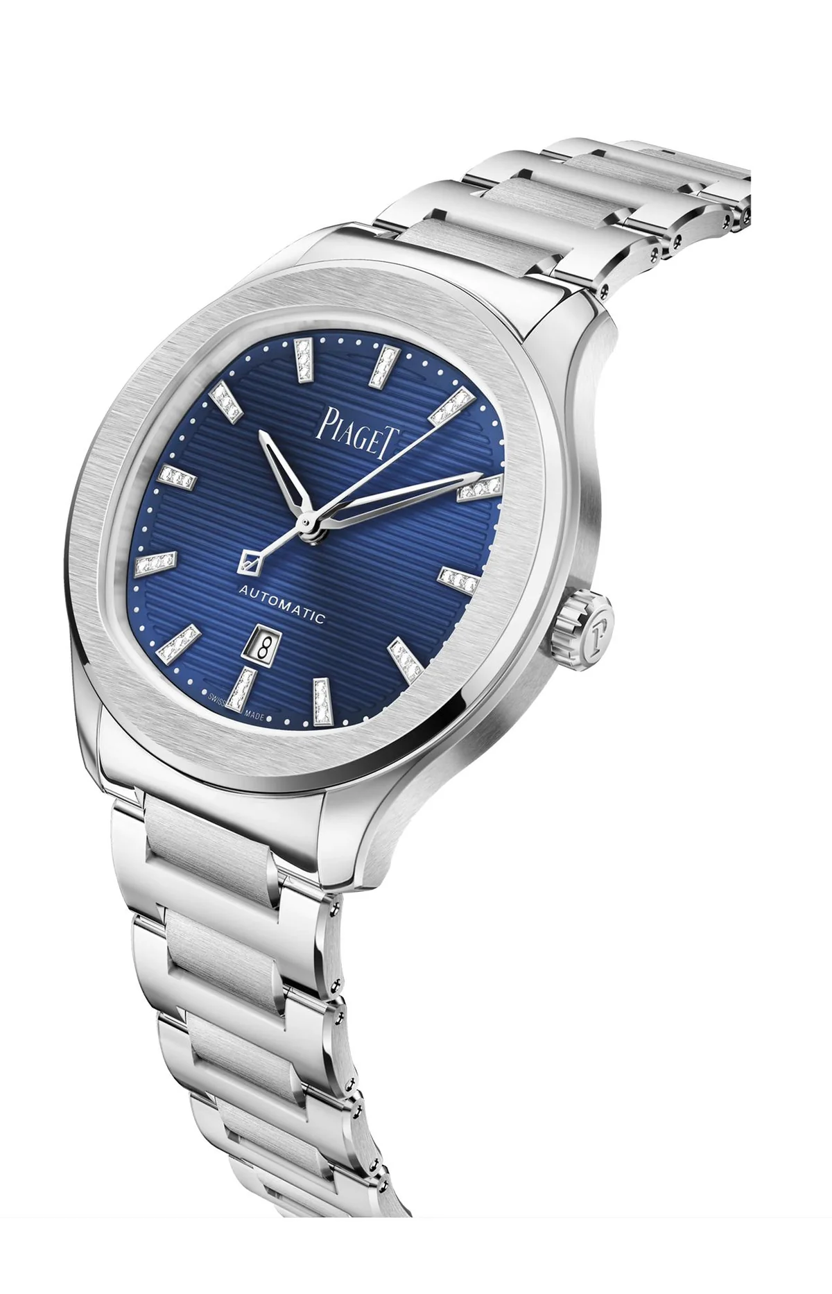Piaget Polo Date Automatico Acciaio Diamanti 2