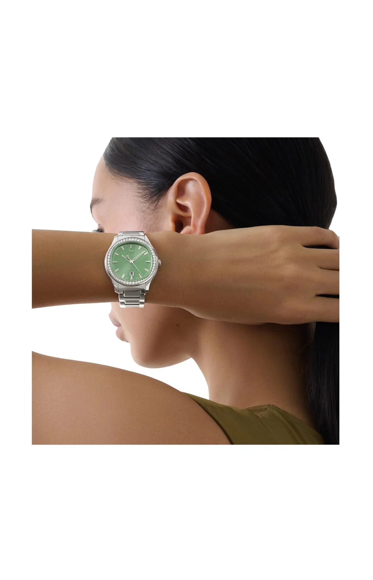 Piaget Polo Date Automatico Acciaio Diamanti 2